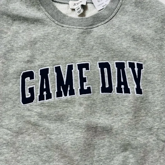 J. Crew Gray Game Day Sweatshirt - Picture 1 of 4